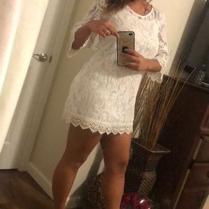 White lace size 8 summer short dress